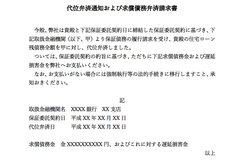 代位弁済